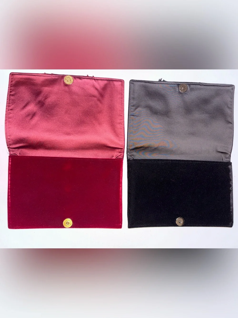 2 SHIRALEAH CHICAGO VELVET CLUTCHES NEW WITH TAGS